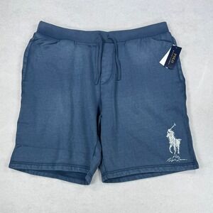 Polo Ralph Lauren Mens 2XLT Big Pony Fleece Sweat Shorts Blue NWT 2XL Tall